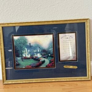 Thomas Kinkade Lithograph Framed Home Is Where The Heart Is With COA